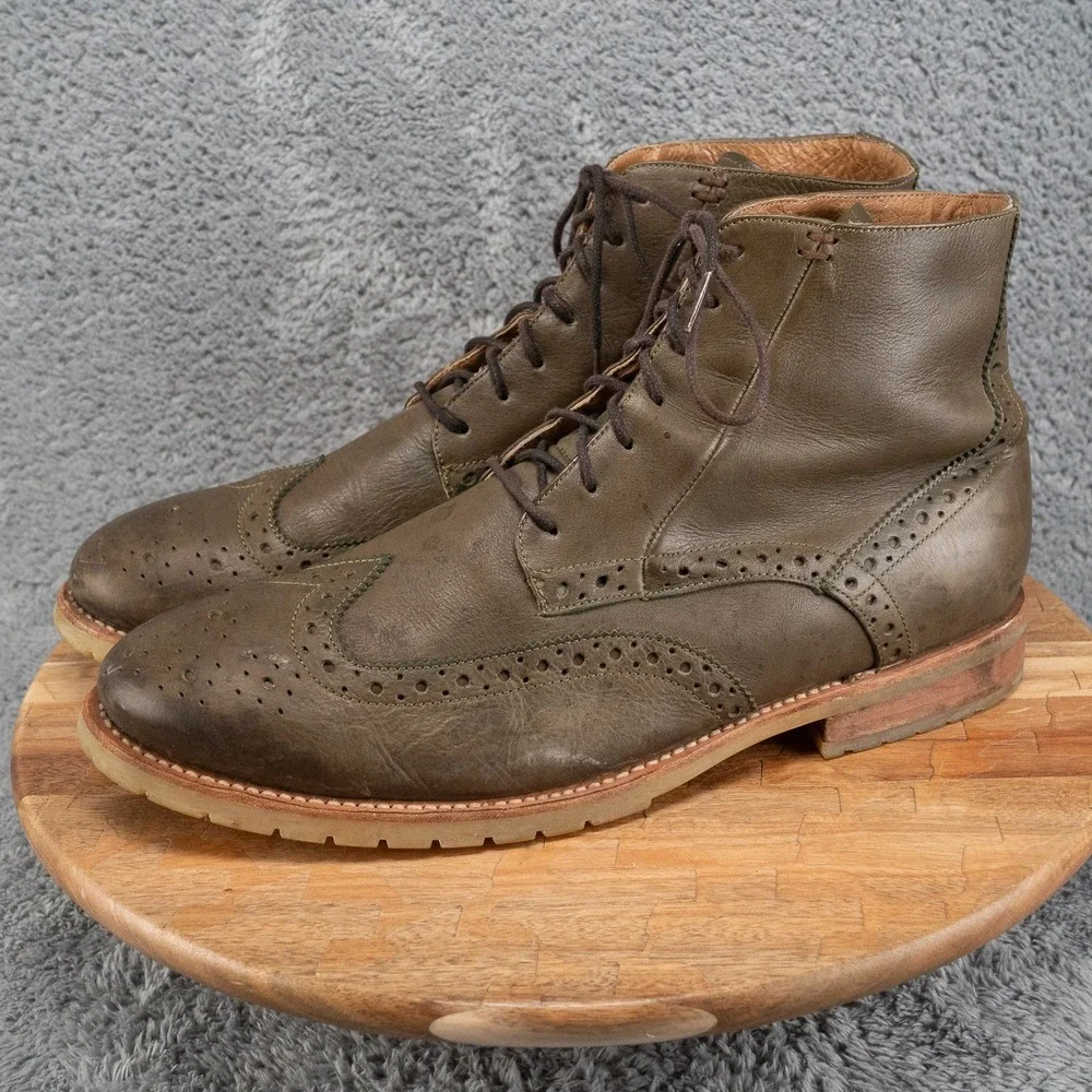 JD Fisk: Forest Green Mens Boot Size 13 Made in Mexico